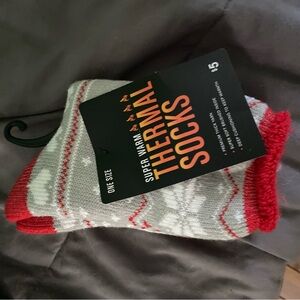 Super Thermal Socks - Gray & Red
